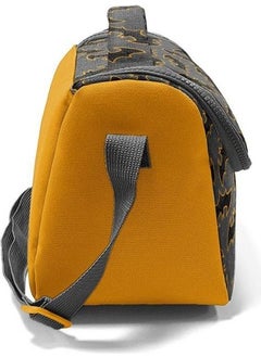 CORAL HIGH Kids Dark Gray Mustard Bat Patterned Thermo Lunchbox 11721  - Image 3