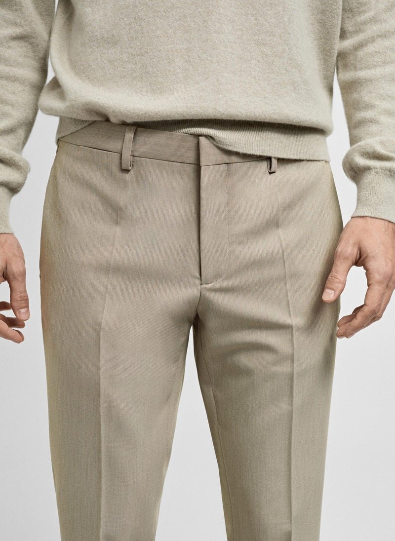 Mango Man Stretch Fabric Super Slim-Fit Suit Trousers  - Image 3