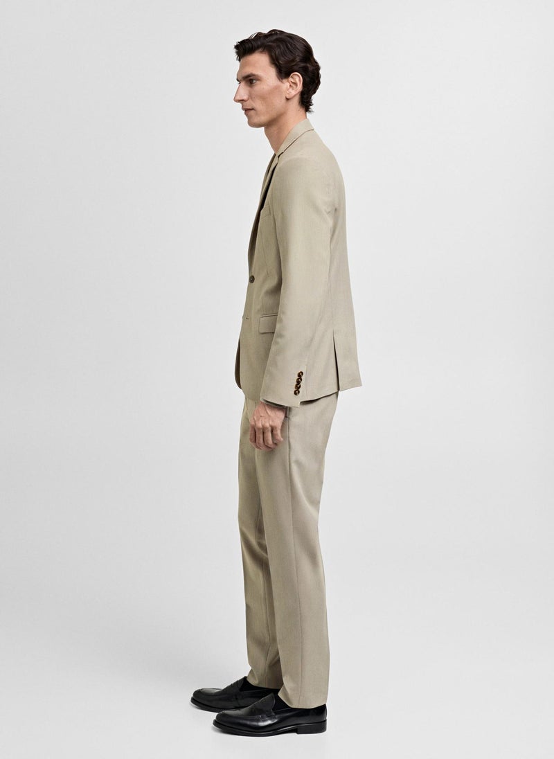 Mango Man Stretch Fabric Super Slim-Fit Suit Trousers  - Image 4