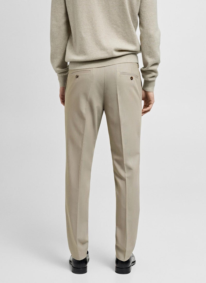Mango Man Stretch Fabric Super Slim-Fit Suit Trousers  - Image 2