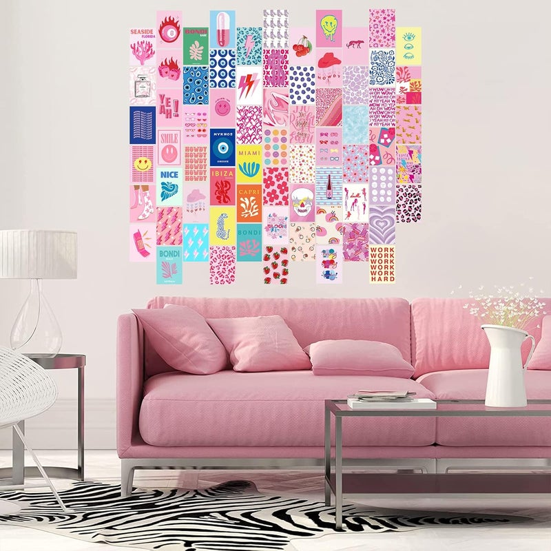 KBKBART 70pcs Preppy Aesthetic Wall Collage Kit - Image 3