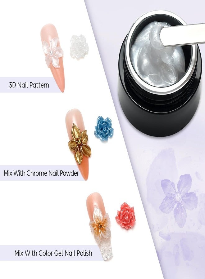 AIMEILI Sculpting Gel Nail Glue, Vegan, Cruelty Free, 3D Texture Nail Gel Sculpture Gel Nail Art Glue for Mirror Chrome Nail Powder Craving 3D Metal Painting Nail Decoration Charms - Image 4