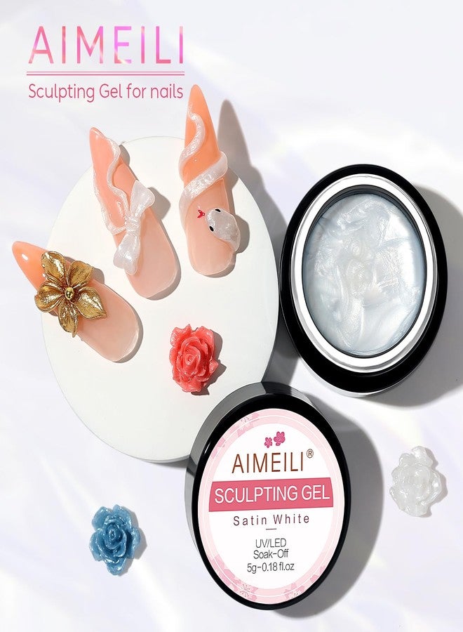 AIMEILI Sculpting Gel Nail Glue, Vegan, Cruelty Free, 3D Texture Nail Gel Sculpture Gel Nail Art Glue for Mirror Chrome Nail Powder Craving 3D Metal Painting Nail Decoration Charms - Image 2