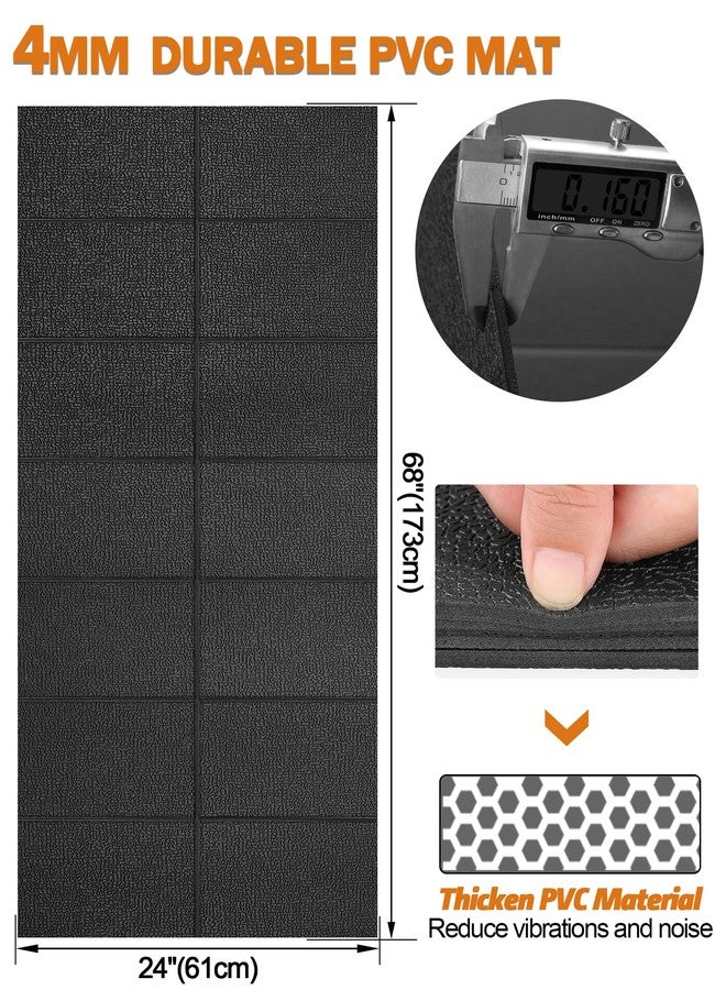 WERCHO Treadmill Mat 68"x24", WERCHO Foldable Walking Pad Mat for Carpet Hardwood Floors 4mm Heavy-Duty Exercise Equipment Mat for Treadmil Pad,Spin Bike, Elliptical Trainer, Home, Gym - Image 2
