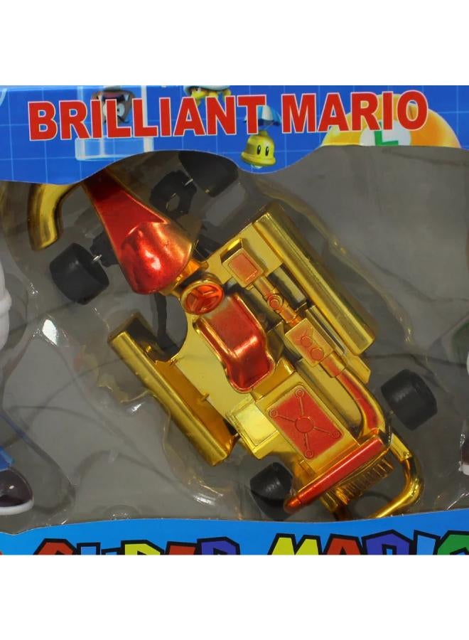 Brilliant Mario Gold Car & Super Mario Figures - Image 3