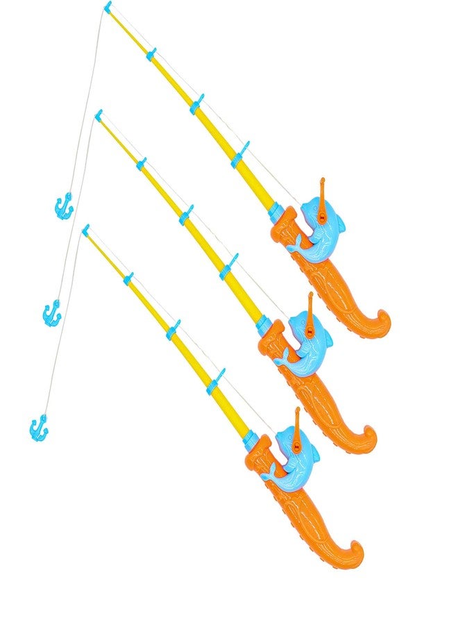 Timisea 3 Pcs Fishing Rod Pole Pool Toy, Magnetic Fishing Game for Toddler Kids, Baby Bath Toy, Educational Learning Toys, Bathtime Toys for Boys, Plastic Floating Fish Fishing Pool Toy for Kids - Image 1