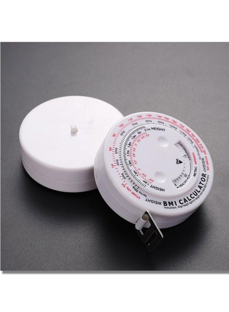 موندا شريط قياس مؤشر كتلة الجسم 150 سم، عجلة مؤشر كتلة الجسم، حاسبة مؤشر كتلة الجسم، شريط قياس الجسم لوزن الخصر والصحة، قياس دقيق - Image 5