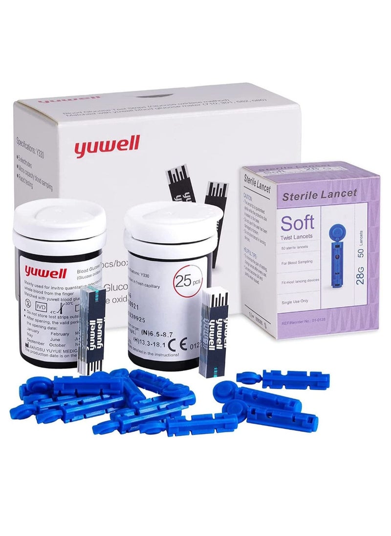 Yuwell - A Set Consisting Of A Blood Glucose Meter With Two Packs Of Glucose Test Strips And Two Packs Of Lancets - Image 1