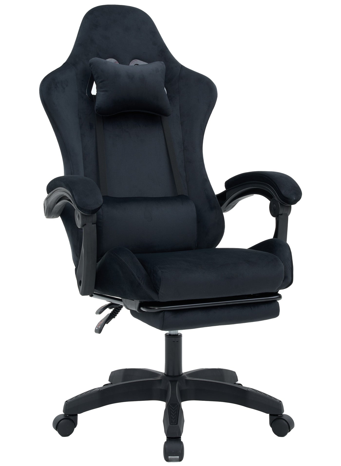 Ergonomic Gaming Chair with Footrest, High-Back Design, Adjustable Recline, Breathable & Comfortable Fabric, Lumbar Support, Large Size for Adults