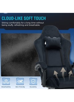 ACPLAY Ergonomic Gaming Chair with Footrest, High-Back Design, Adjustable Recline, Breathable & Comfortable Fabric, Lumbar Support, Large Size for Adults  - Image 2