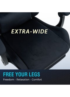 ACPLAY Ergonomic Gaming Chair with Footrest, High-Back Design, Adjustable Recline, Breathable & Comfortable Fabric, Lumbar Support, Large Size for Adults  - Image 3