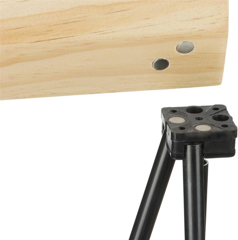 Displays2go Portable Folding Lectern Angled Top Carrying Bag Birch Wood and Metal - Image 4