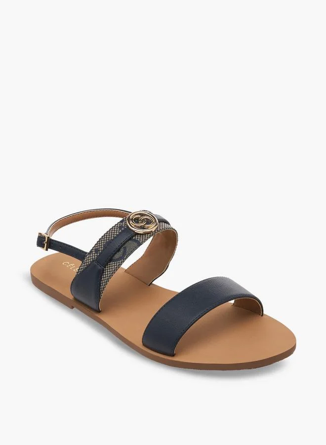 سيليست Women Printed Buckle Closure Sandals