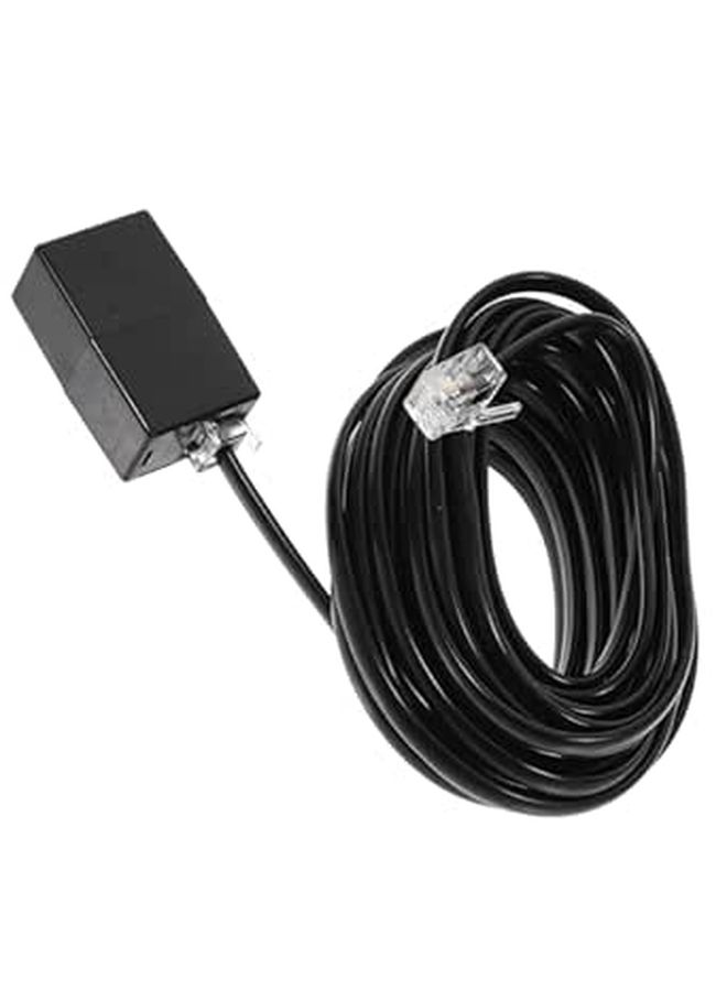 15ft RJ11 Telephone Cord with 6p4c Coupler Cable Staples Kit Black Wire Clips for Desk Office Use - Image 1