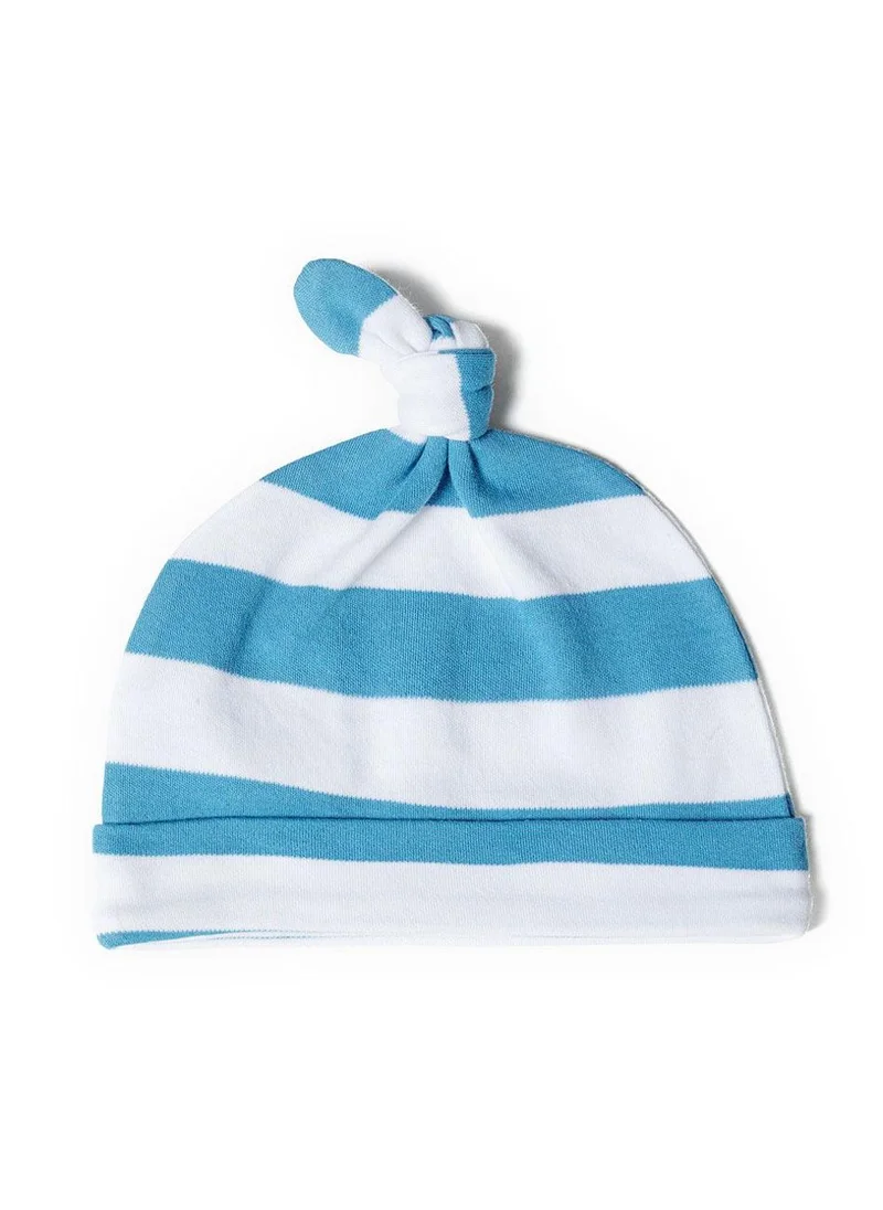 MINOTI 2-Pack Baby Boys Hats with Stripe and Solid Design