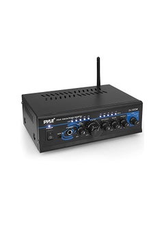 Pyle Home Home Audio Power Amplifier System with Bluetooth - 2X120W Mini Dual Channel Mixer Sound Stereo Receiver Box w/ RCA, AUX, Mic Input - For Amplified Speakers, PA, Theater, Studio Use -PTA4