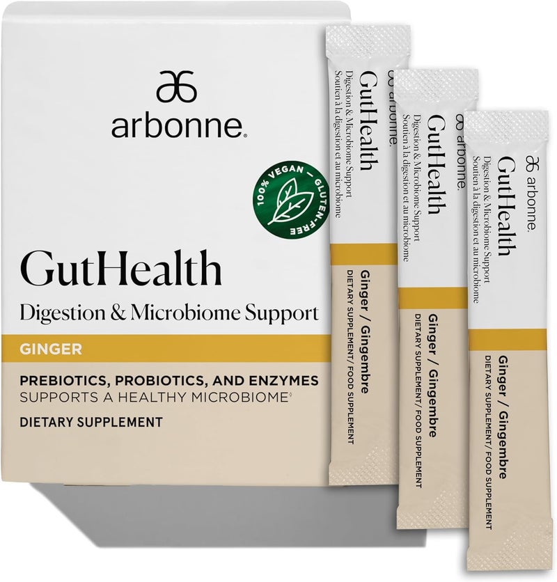 Arbonne Gut Health Digestion Support  Microbiome Prebiotic and Probiotic Drink Mix Probiotic Powder and Prebiotic Powder with Enzymes for a Healthy Gut - Image 1