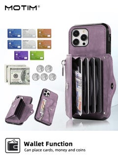 Motim iPhone 15 Plus Crossbody Case with Lanyard Strap, iPhone 15 Plus Leather Case Cover with Wrist Band/ Kickstand /Credit Card Holder, Protective Wallet Leather Handbag, Purse Cover Phone Case for Women Girl  - Image 3