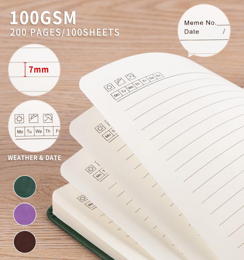 Alkalo Lined Journal Notebook For Women Men  A4 Hardcover Leather Journals For Writing  200 Pages Thick Paper  Daily Journal Notebook For Work  School  Note Taking  Business  Travel  College Ruled - Image 3