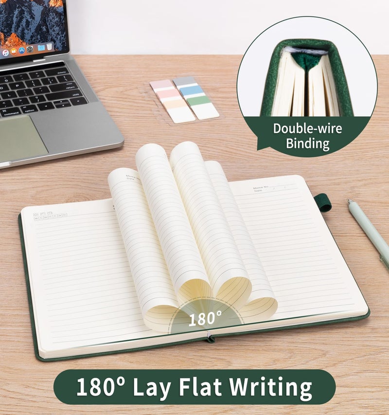 Alkalo Lined Journal Notebook For Women Men  A4 Hardcover Leather Journals For Writing  200 Pages Thick Paper  Daily Journal Notebook For Work  School  Note Taking  Business  Travel  College Ruled - Image 4