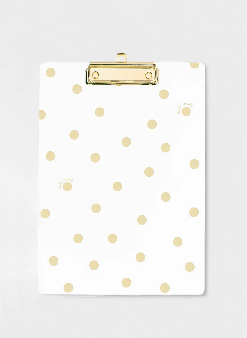 Kate Spade Gold Dot With Script Clipboard