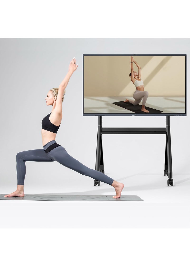 FlashHawk Mobile TV Stand with Wheels for 42-75 Inch Screen TVs or Interactive Whiteboard, Floor TV Cart for Home School Office Black  - Image 5