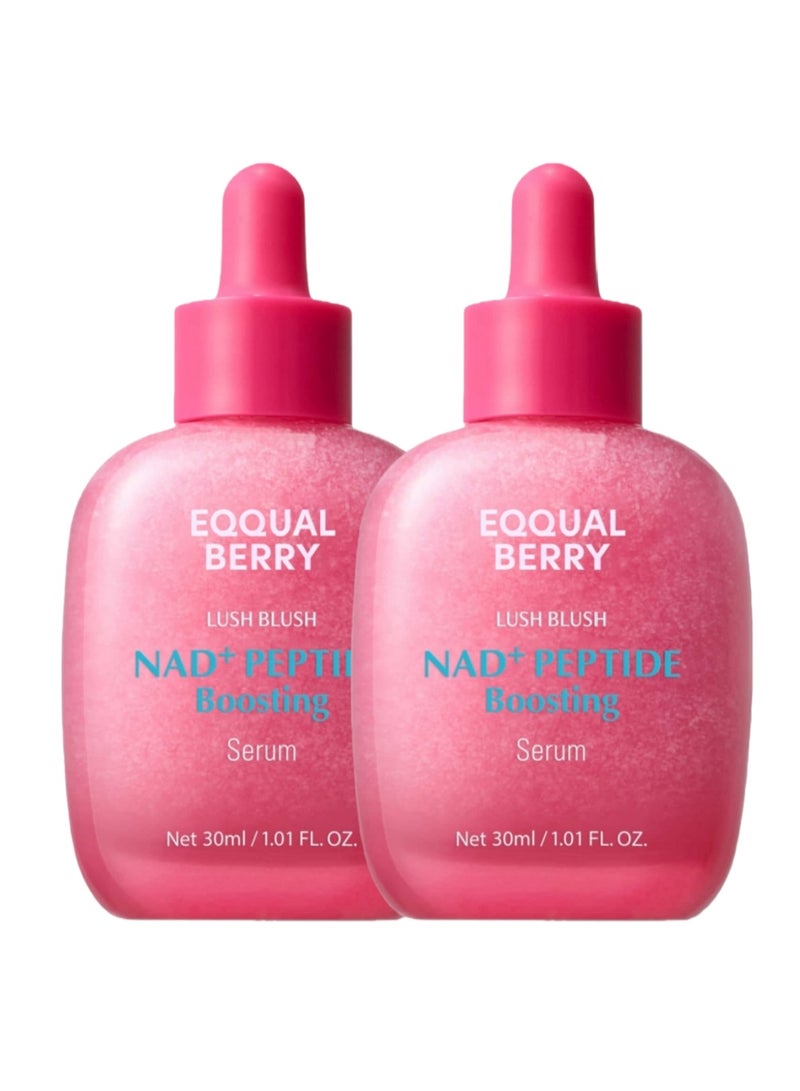 إيكوالبيري عبوتان من سيروم NAD+ المعزز للببتيد - يحتوي على 14 ببتيدًا و5 سيراميدات لتعزيز إنتاج الكولاجين وشد البشرة، 30 مل*2 - Image 1