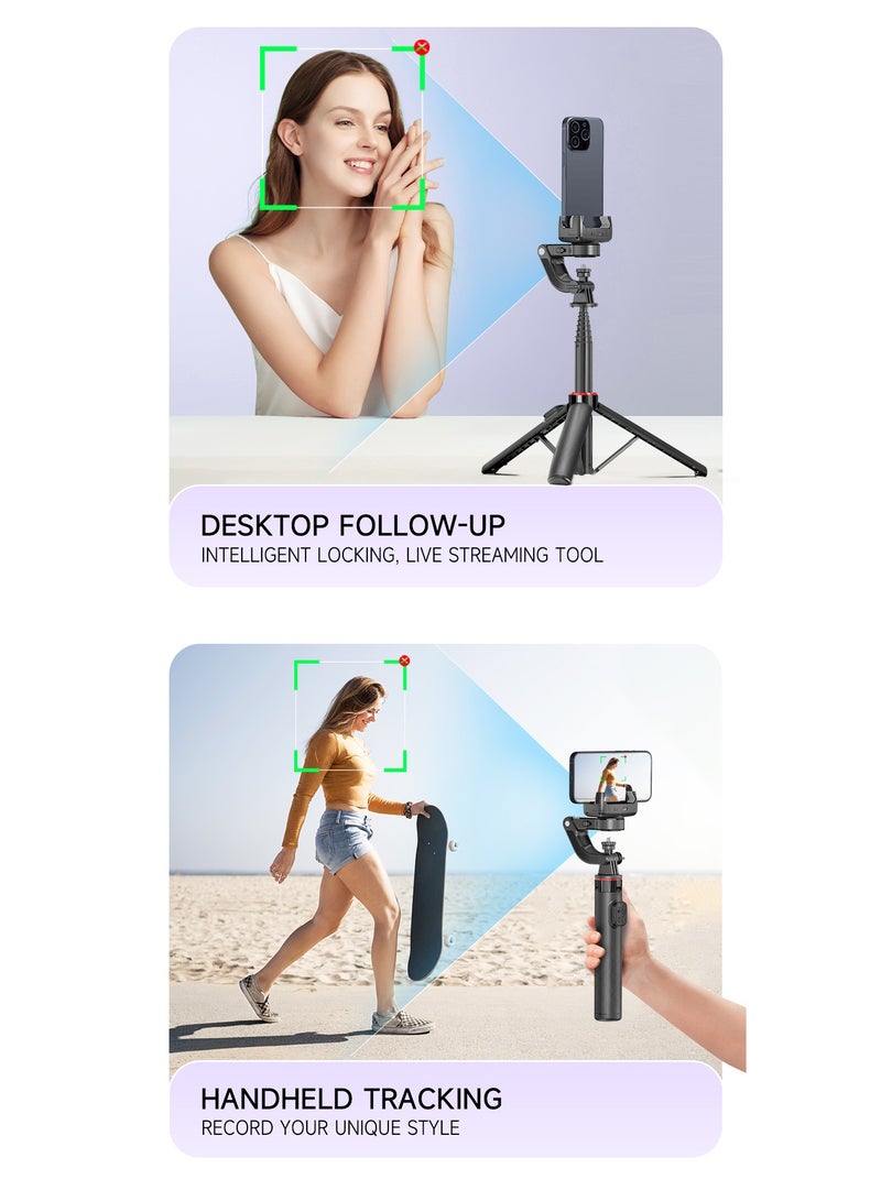 AI Face Tracking Gimbal Stablizer Extra-long Multifunctional Stable Tripod Selfie Stick 1.338M  - Image 4