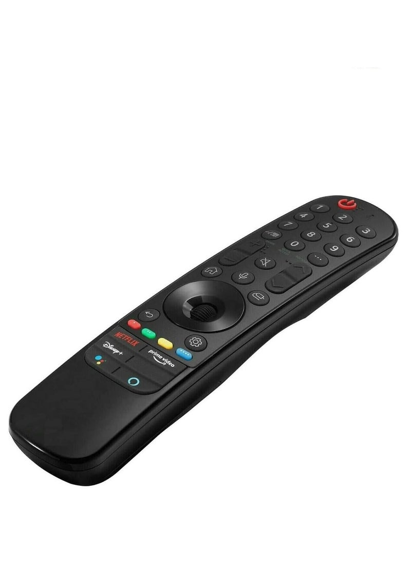 "New MR21GA / AGF30136002 OEM Replacement Magic Bluetooth TV Remote Control with Microphone for LG OLED65C1PUB 65 C1 Series 4K Smart OLED TV (2021) – Includes Netflix, Prime Video, Disney+, and LG Channels Buttons – With Battery"