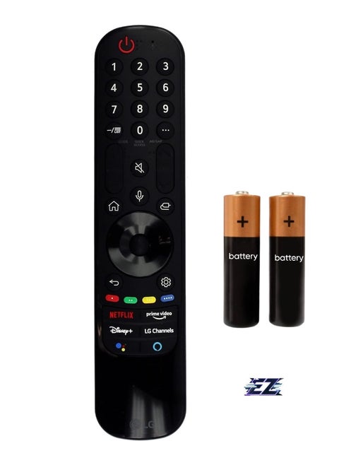 "New MR21GA / AGF30136002 OEM Replacement Magic Bluetooth TV Remote Control with Microphone for LG OLED65C1PUB 65 C1 Series 4K Smart OLED TV (2021) – Includes Netflix, Prime Video, Disney+, and LG Channels Buttons – With Battery"
