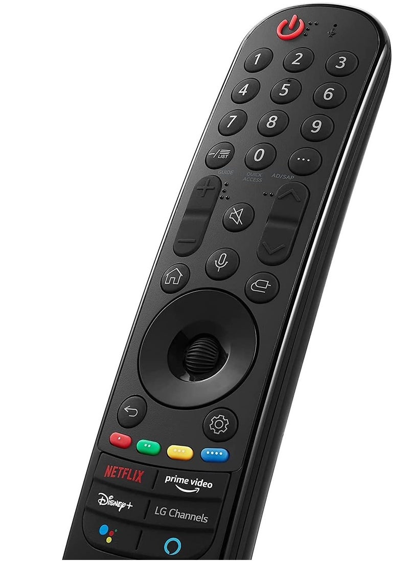 "New MR21GA / AGF30136002 OEM Replacement Magic Bluetooth TV Remote Control with Microphone for LG OLED65C1PUB 65 C1 Series 4K Smart OLED TV (2021) – Includes Netflix, Prime Video, Disney+, and LG Channels Buttons – With Battery"