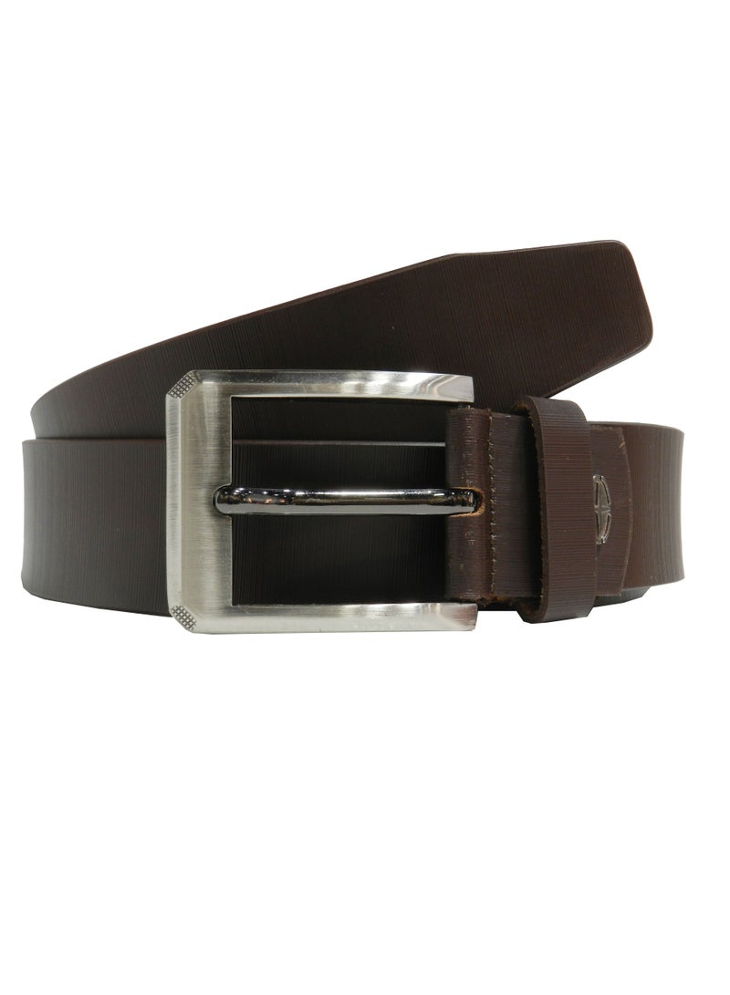 LAVERI LEATHER GENUINE LEATHER 40MM FORMAL AND CASUAL BROWN BELT FOR MENS - Image 1