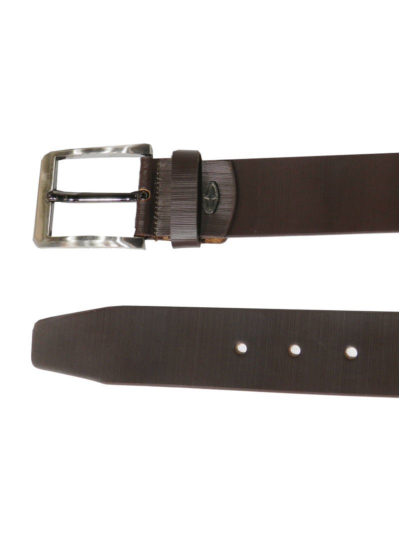 LAVERI LEATHER GENUINE LEATHER 40MM FORMAL AND CASUAL BROWN BELT FOR MENS - Image 5