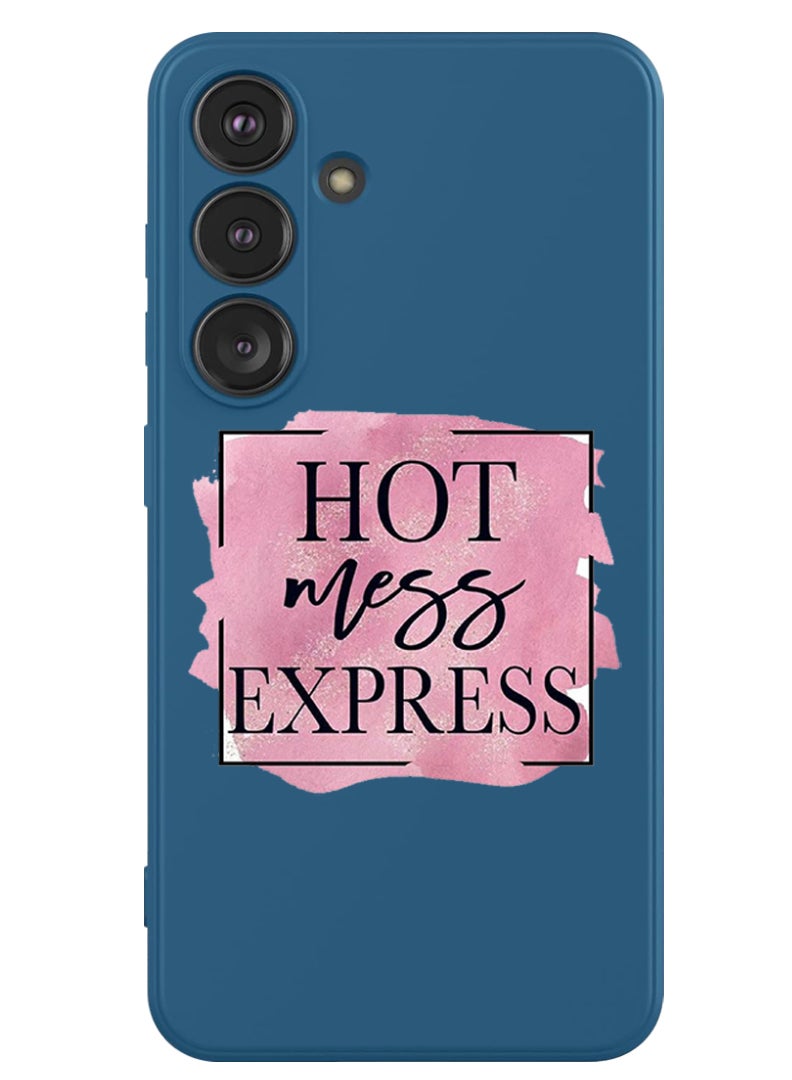 Theodor Protective Slim Fit Case Liquid Silicone Cover with Full Body Protection Anti-Scratch Shockproof Case For Samsung Galaxy S24 (Blue) - Hot mess express - Image 1