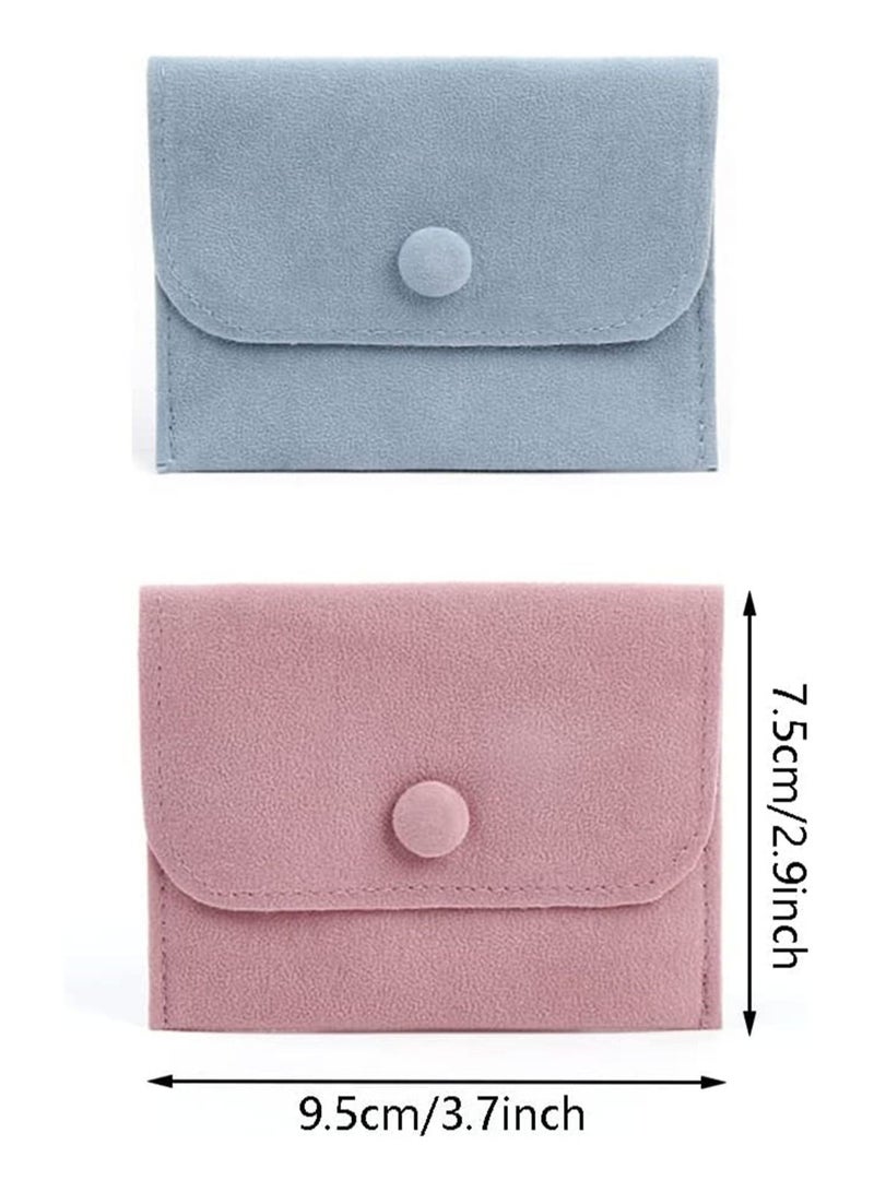 SYOSI 6 Pcs Velvet Jewelry Storage Pouch with Snap Button Gift Bags Small Purse Jewelry Storage Box - Image 4