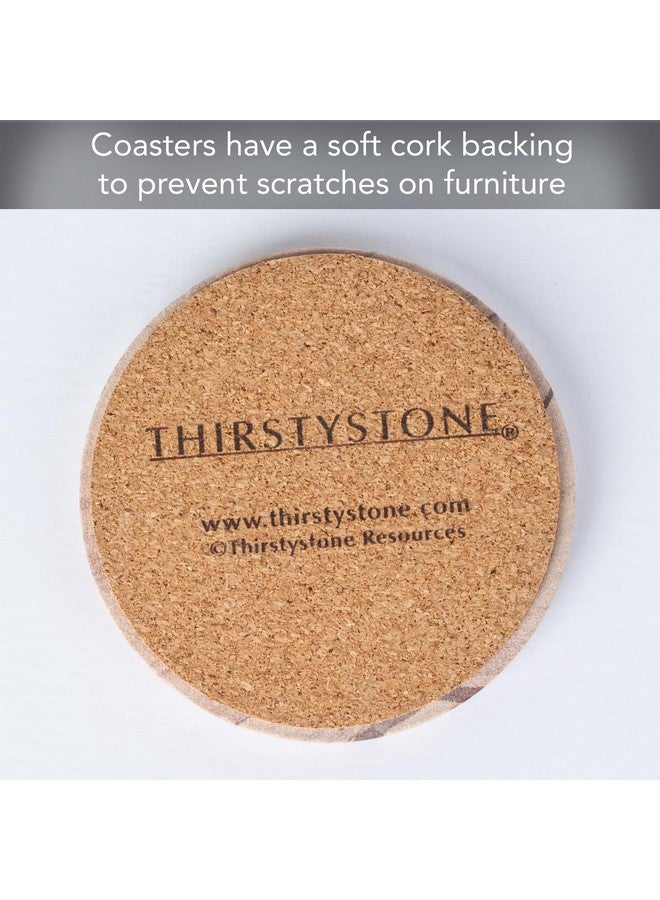 Thirstystone Cinnabar Brand, Multicolor All Natural Sandstone-Durable Stone with Varying Patterns, Every Coaster Is An Original, 4 inch round - Image 5