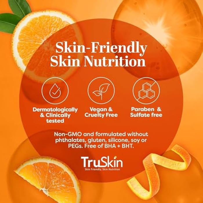 TruSkin Vitamin C Night Cream – Skin’s Natural Collagen Supporting Blend with Cocoa Butter, Vitamin B5, Botanical Essential Oils – Brightening and Hydrating Face & Neck, Firmer-Feeling Skin, 2 fl oz - Image 5