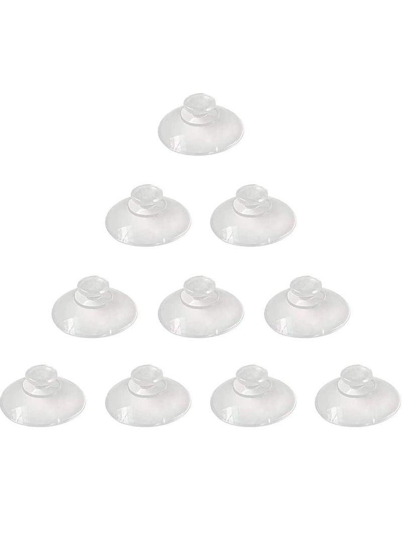 Suction Cup Hooks Removable Waterproof Stronge Powerful 20mm Mini Cups Clear Professional PVC Plastic Sucker Pads for Decoration Wall Home Bathroom Kitchen Car (10 Pcs) - Image 1