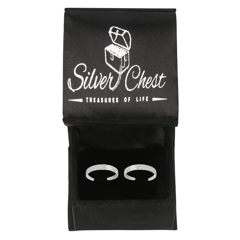 silver chest Silver Toe Rings for Women Pure Silver 925 - Elegant and Comfortable 3D Self Design Simple Toe Ring Silver Bands for Girls - Image 5