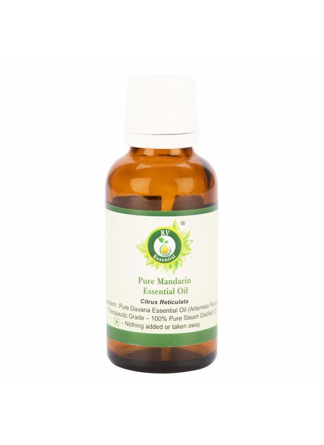 r v essential Mandarin Essential Oil | Citrus Reticulata | Mandarin Oil | for Diffuser | Pure Mandarin Oil | 100% Pure Natural | Steam Distilled | Therapeutic Grade | 30ml | 1.01oz by R V Essential  - Image 1