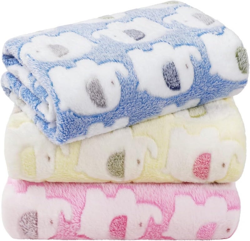 LINENLUX 3-Piece Soft Plush Dog Blanket Set - Cozy Flannel for Puppies, Cats & Pets - Image 1