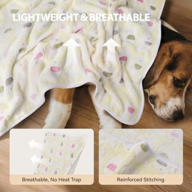 LINENLUX 3-Piece Soft Plush Dog Blanket Set - Cozy Flannel for Puppies, Cats & Pets - Image 4