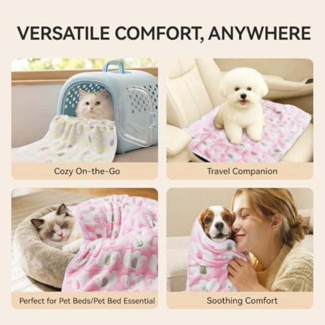 LINENLUX 3-Piece Soft Plush Dog Blanket Set - Cozy Flannel for Puppies, Cats & Pets - Image 5