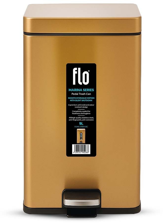 سلة مهملات - مارينا برونزي 9 لتر