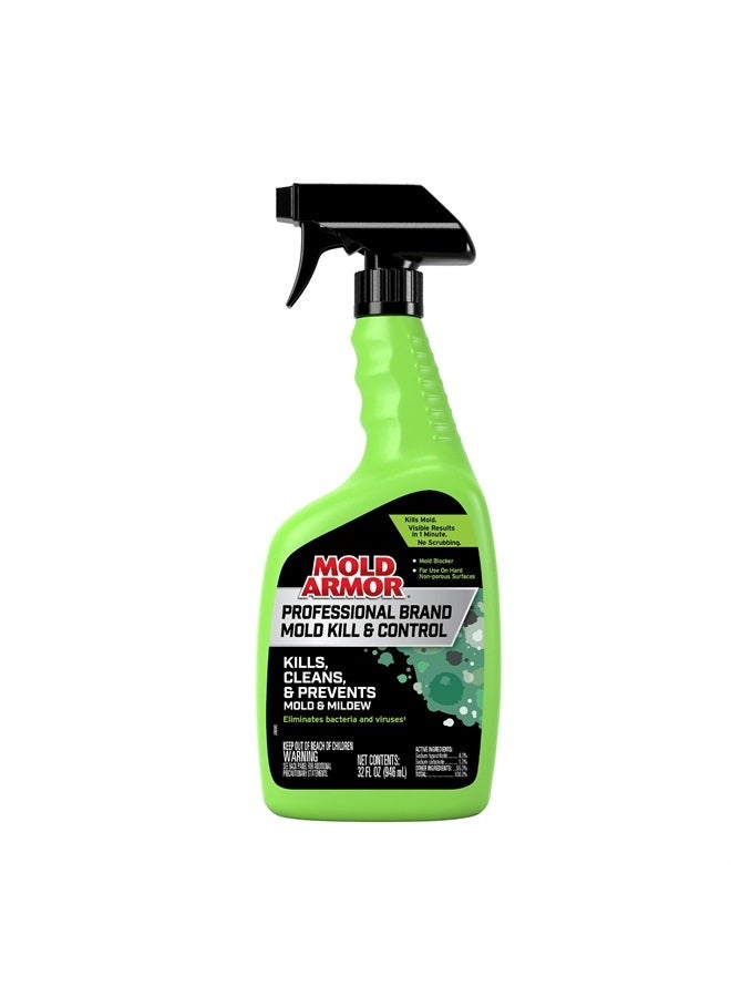 mold armor رذاذ احترافي لمكافحة العفن والتحكم فيه، 32 أونصة، مزيل للعفن والفطريات، نتائج مرئية في دقائق، يقضي على البكتيريا والفيروسات - Image 1