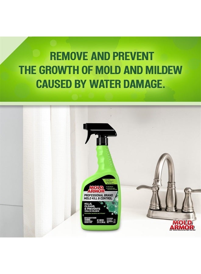 mold armor رذاذ احترافي لمكافحة العفن والتحكم فيه، 32 أونصة، مزيل للعفن والفطريات، نتائج مرئية في دقائق، يقضي على البكتيريا والفيروسات - Image 4