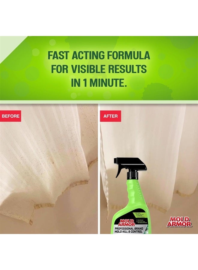 mold armor رذاذ احترافي لمكافحة العفن والتحكم فيه، 32 أونصة، مزيل للعفن والفطريات، نتائج مرئية في دقائق، يقضي على البكتيريا والفيروسات - Image 3