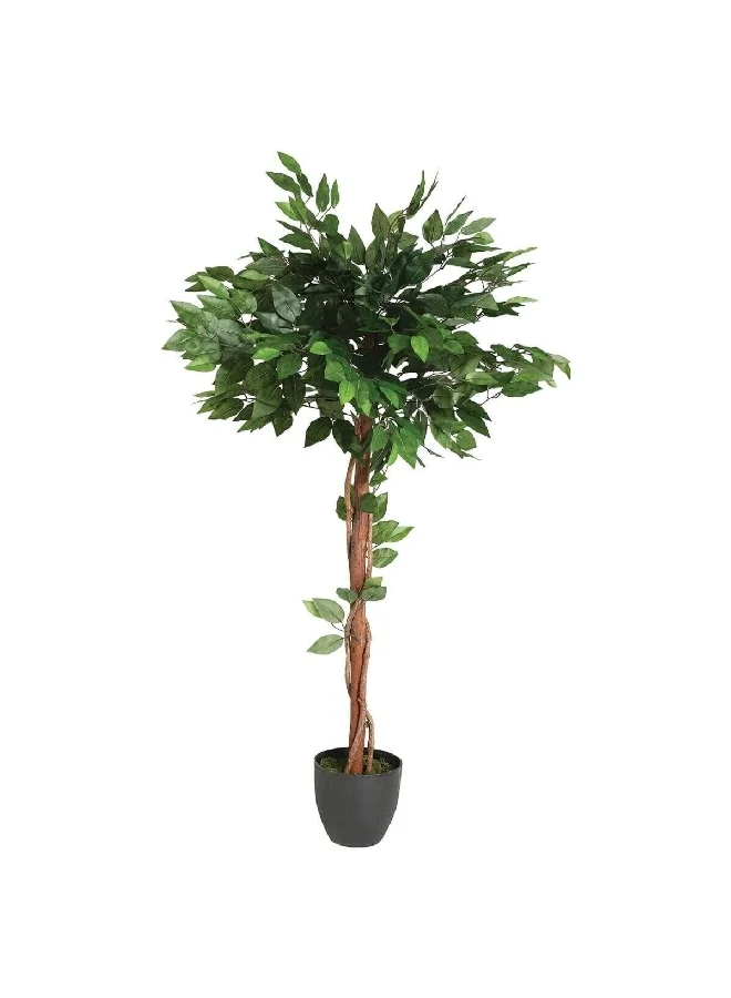 atmosphera Easy Maintenance Realistic Looking Decorative Artificial Ficus Plant with Pot Green and Brown 120 cm 116275