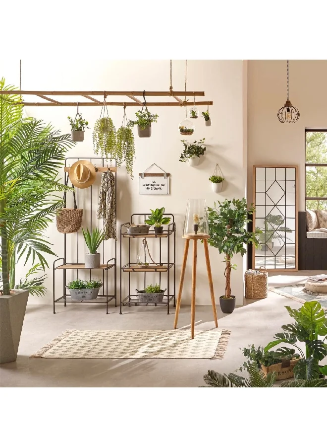 atmosphera Easy Maintenance Realistic Looking Decorative Artificial Ficus Plant with Pot Green and Brown 120 cm 116275