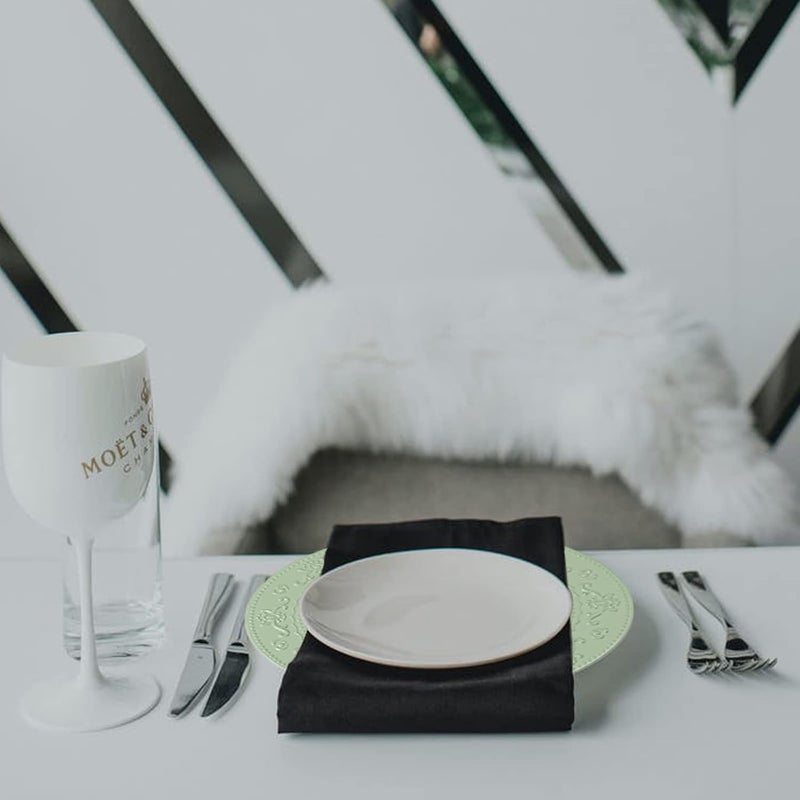 Brightalk 13Inch Charger Plates 6Pcs Dinner Plate Chargers Round Server Ware Compatible with Ceramicchina tableware Green - Image 3